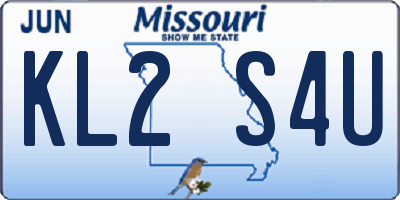 MO license plate KL2S4U