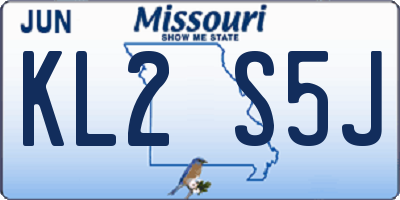 MO license plate KL2S5J