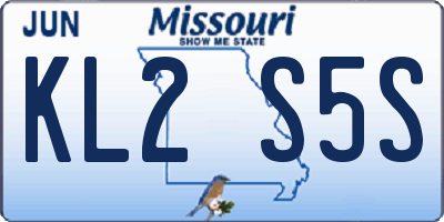MO license plate KL2S5S