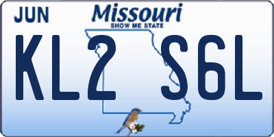 MO license plate KL2S6L