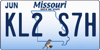 MO license plate KL2S7H