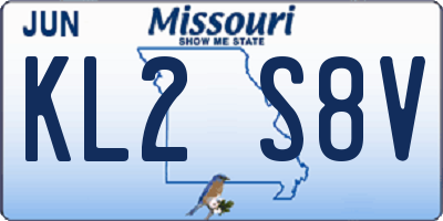 MO license plate KL2S8V