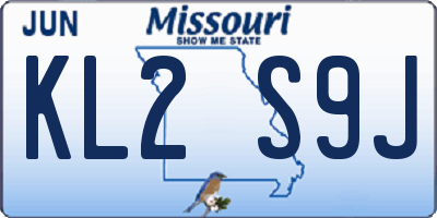 MO license plate KL2S9J