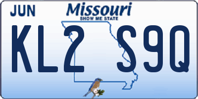 MO license plate KL2S9Q