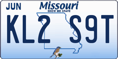 MO license plate KL2S9T