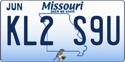 MO license plate KL2S9U