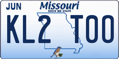MO license plate KL2T0O
