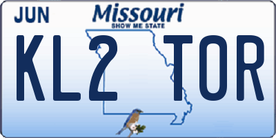 MO license plate KL2T0R