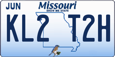 MO license plate KL2T2H