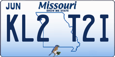 MO license plate KL2T2I