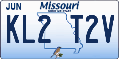 MO license plate KL2T2V