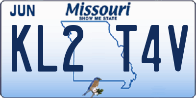 MO license plate KL2T4V