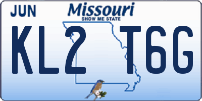 MO license plate KL2T6G