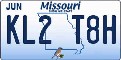 MO license plate KL2T8H