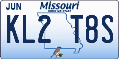 MO license plate KL2T8S