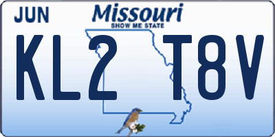 MO license plate KL2T8V