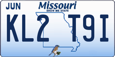 MO license plate KL2T9I