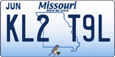 MO license plate KL2T9L