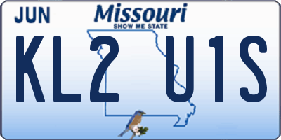 MO license plate KL2U1S