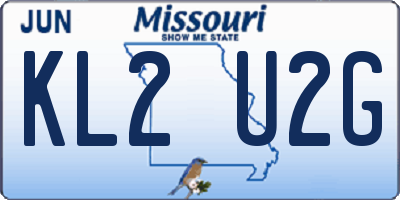 MO license plate KL2U2G