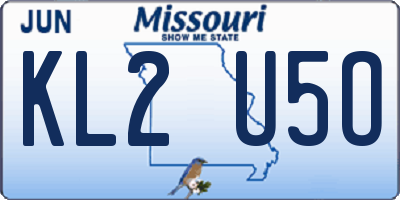 MO license plate KL2U5O