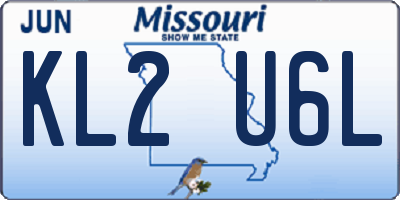 MO license plate KL2U6L