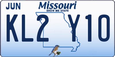 MO license plate KL2Y1O