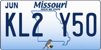 MO license plate KL2Y5O