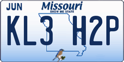 MO license plate KL3H2P