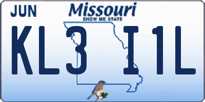 MO license plate KL3I1L