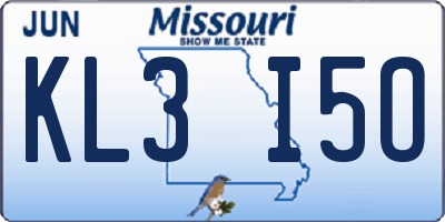 MO license plate KL3I5O