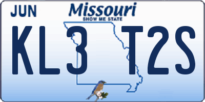 MO license plate KL3T2S