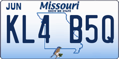 MO license plate KL4B5Q