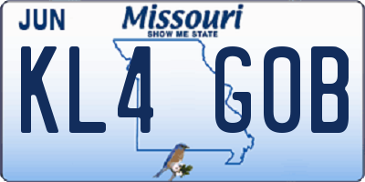 MO license plate KL4G0B