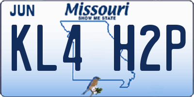 MO license plate KL4H2P