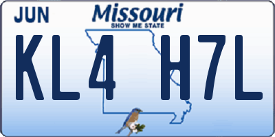 MO license plate KL4H7L