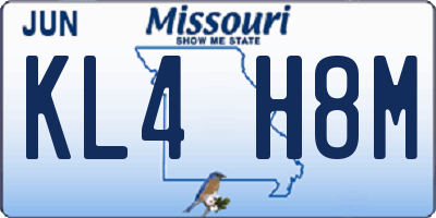 MO license plate KL4H8M