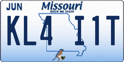 MO license plate KL4I1T