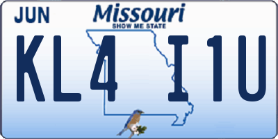MO license plate KL4I1U