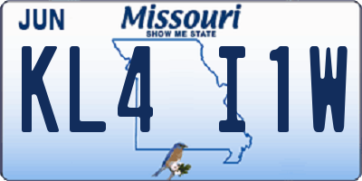 MO license plate KL4I1W