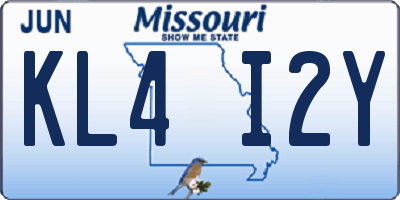 MO license plate KL4I2Y