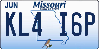 MO license plate KL4I6P