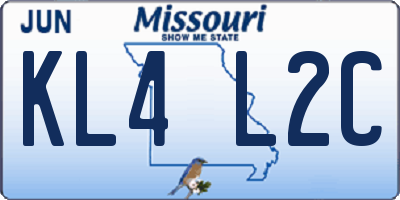 MO license plate KL4L2C