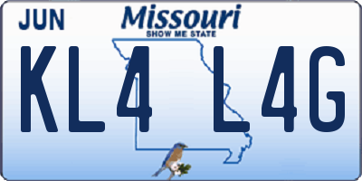 MO license plate KL4L4G