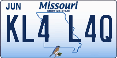 MO license plate KL4L4Q
