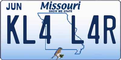 MO license plate KL4L4R