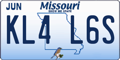 MO license plate KL4L6S