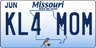 MO license plate KL4M0M