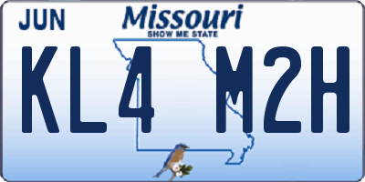 MO license plate KL4M2H