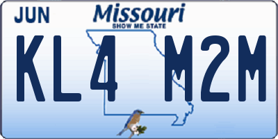 MO license plate KL4M2M